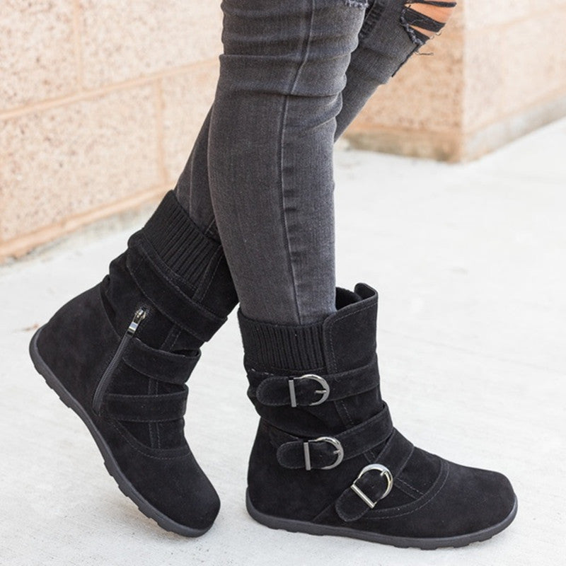 Winter Strap Buckle boot