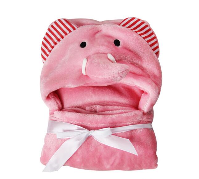 Soft Hooded Animal Baby Bathrobe Towel