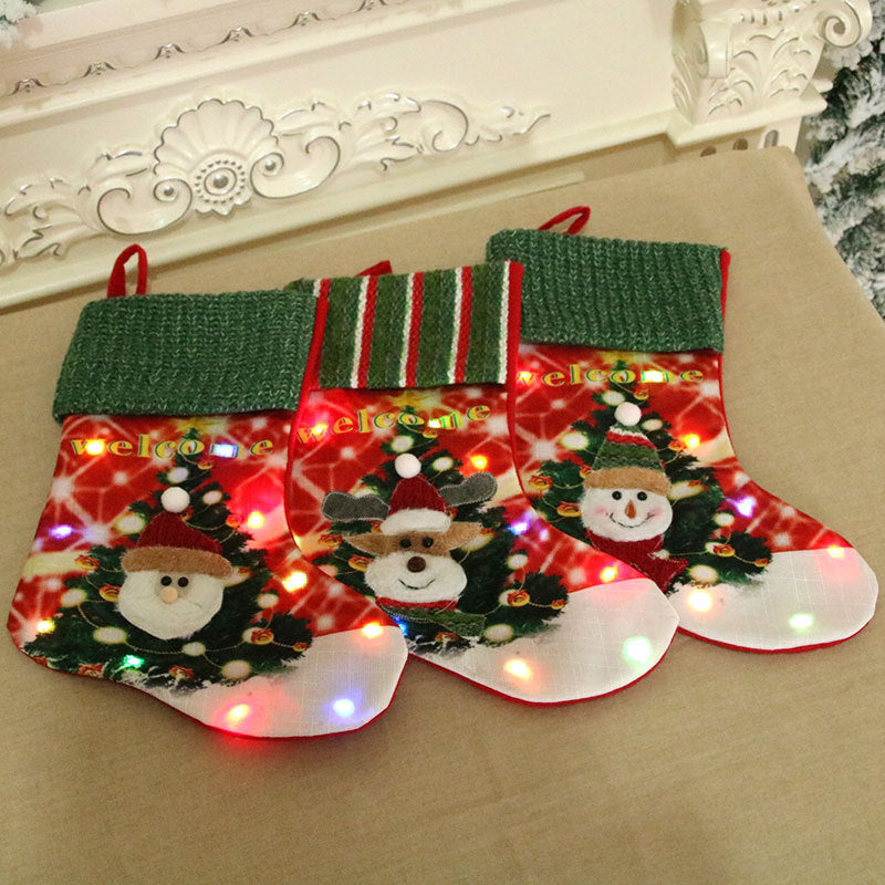 Large LED christmas stocking