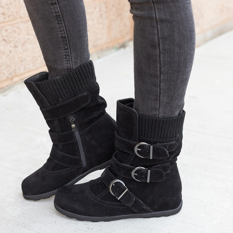 Winter Strap Buckle boot