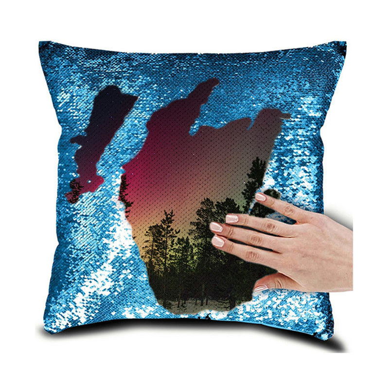 Personalised sequin Photo pillow