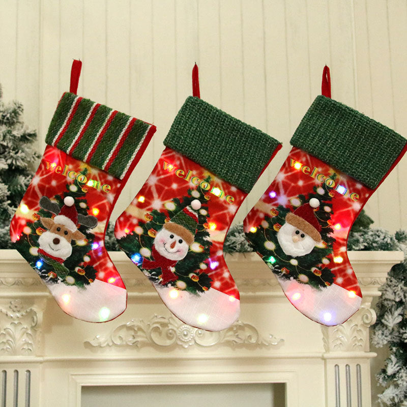 Large LED christmas stocking