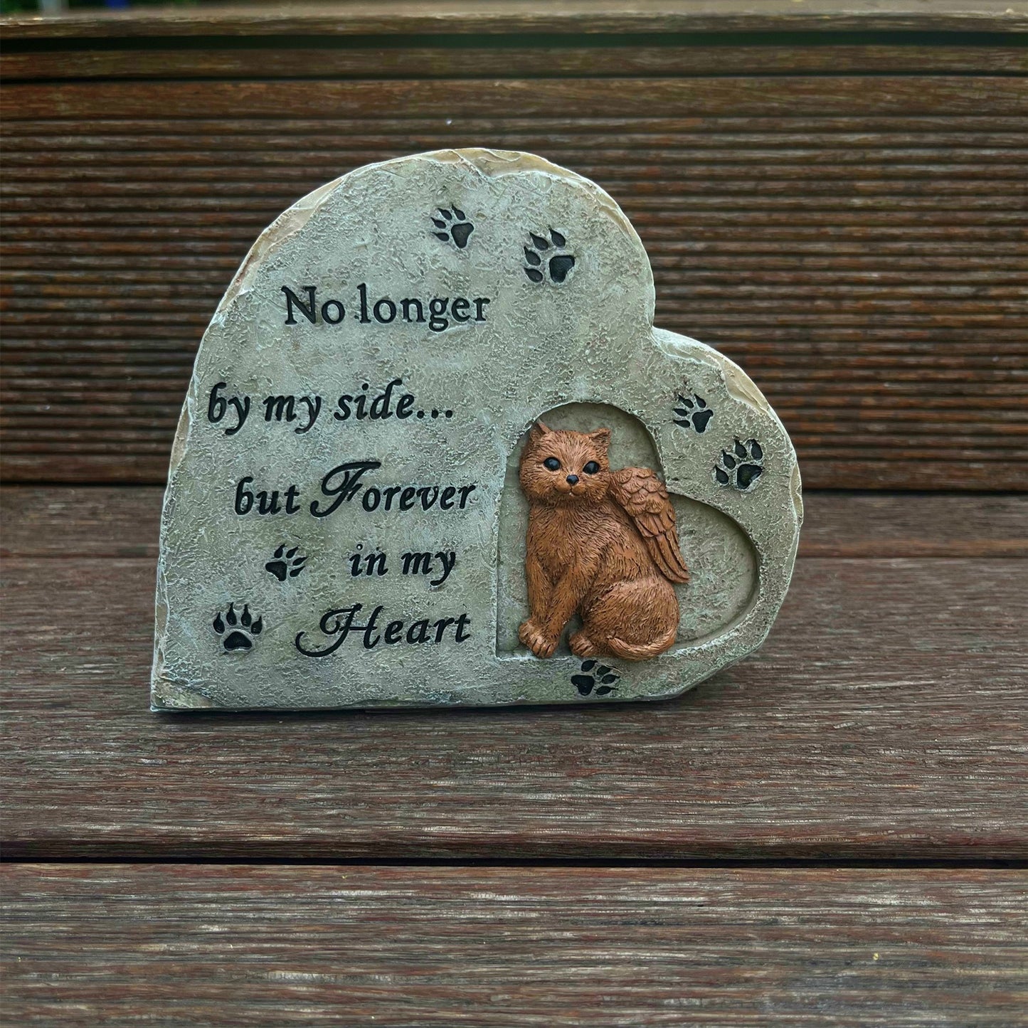 Heart shaped Pet Kitten Monument