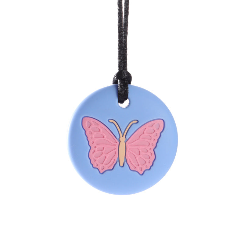 Silicone Butterfly Teether sensory Chewing Necklace