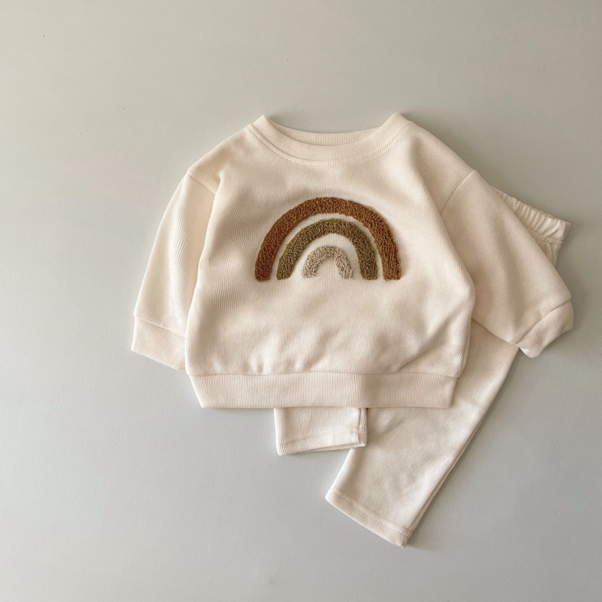 Alphabet Embroidery Two-piece Suit