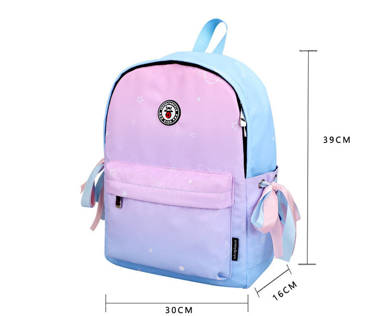 gradient backpack with bow
