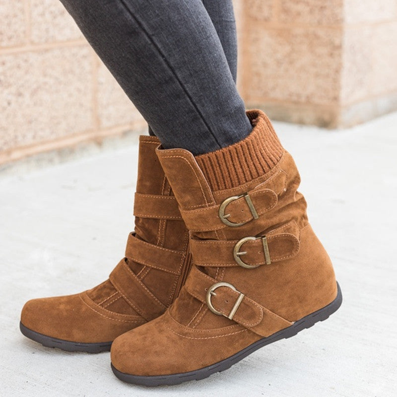 Winter Strap Buckle boot