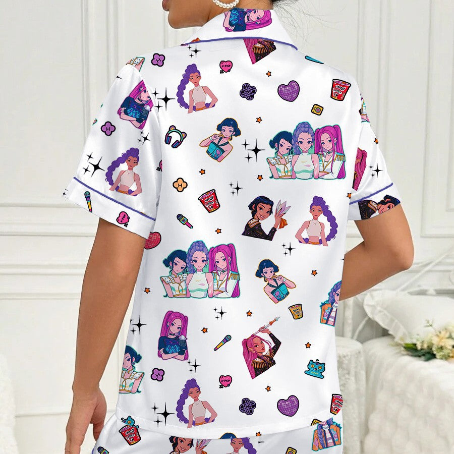 Kpop Girl Two-Piece Sleepwear Set