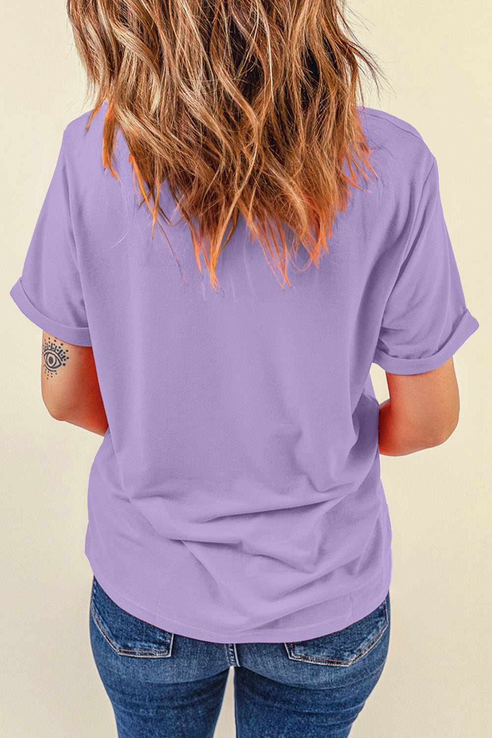 Easter Eggs Bow Print Casual T Shirt