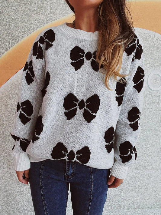 Loose bow sweater