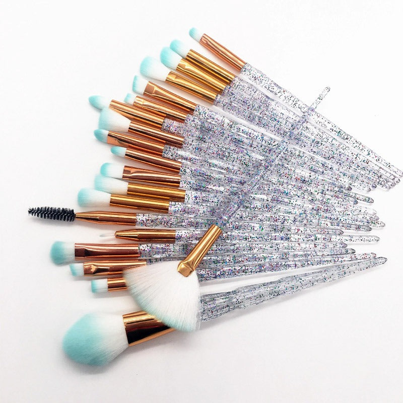 diamond transparent makeup brushes