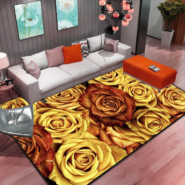 Abstract Flower Art Carpet