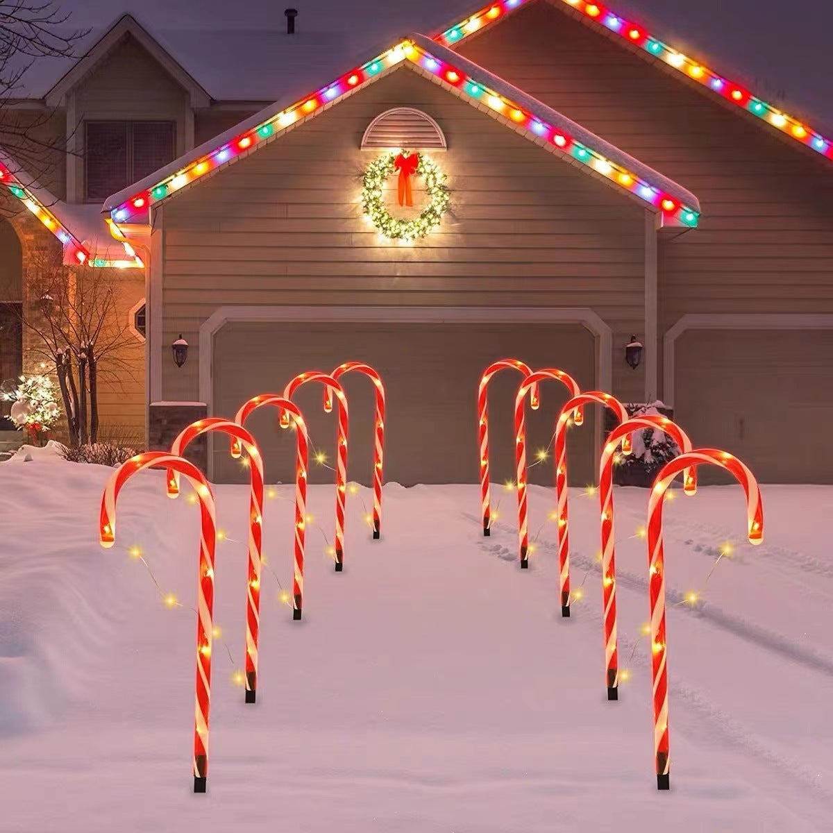 Solar Christmas stake lights