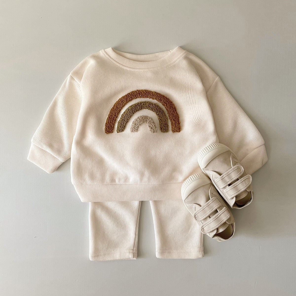 Alphabet Embroidery Two-piece Suit