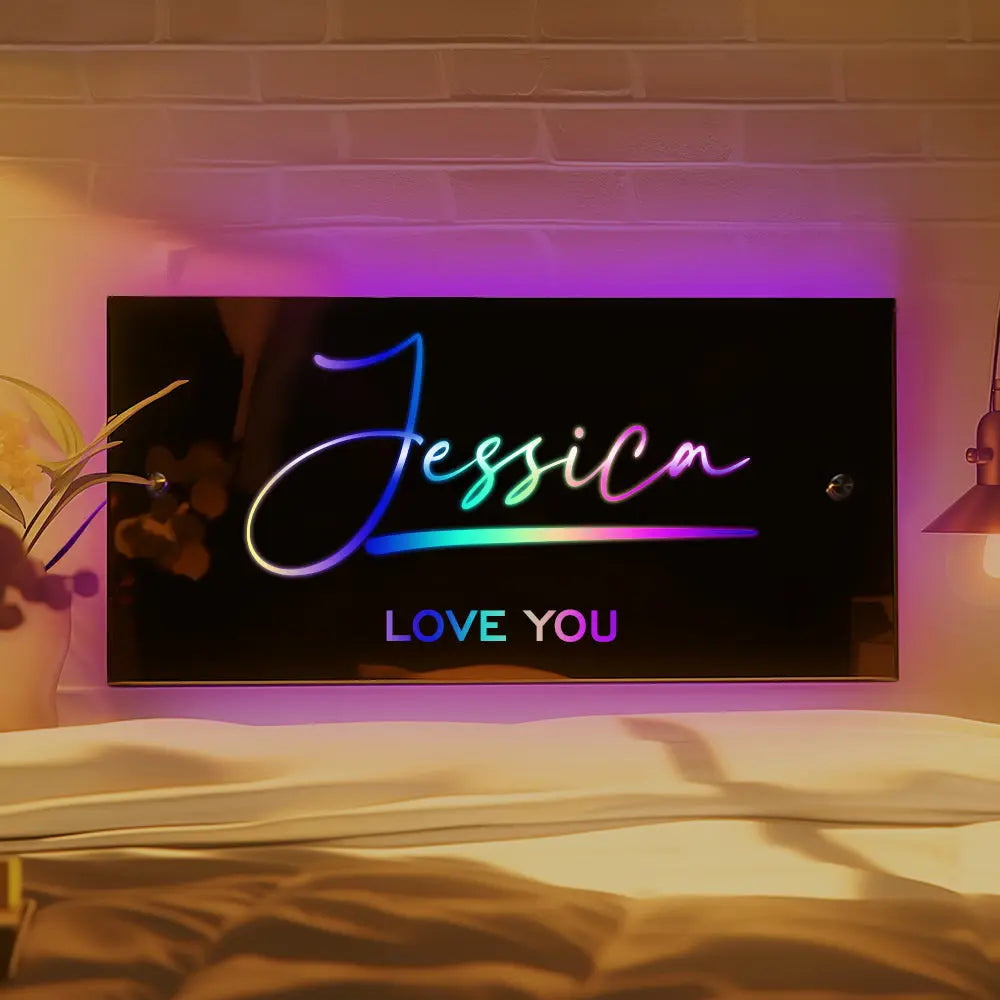 Personalised Name Mirror - Light Up Mirror