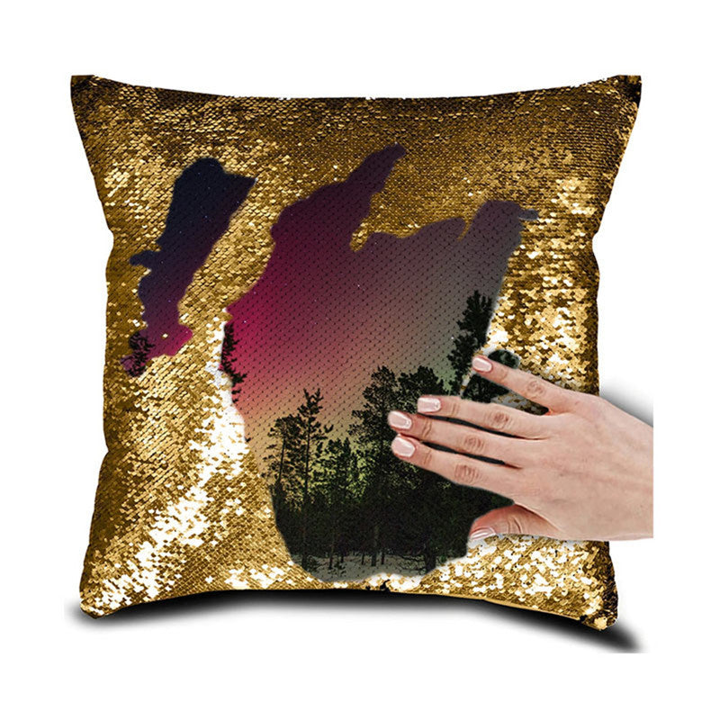 Personalised sequin Photo pillow