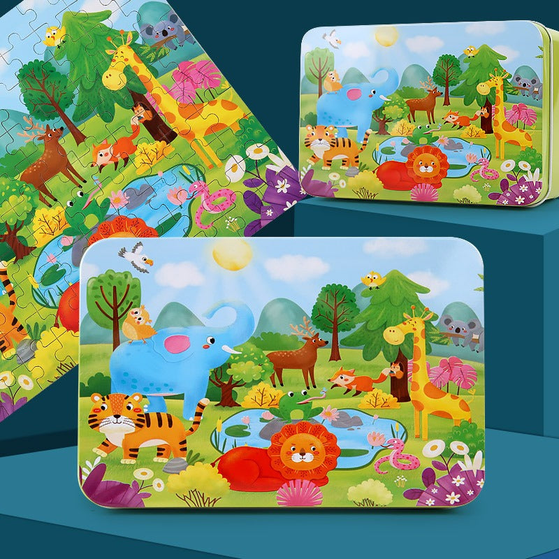 100-Piece Wooden puzlle