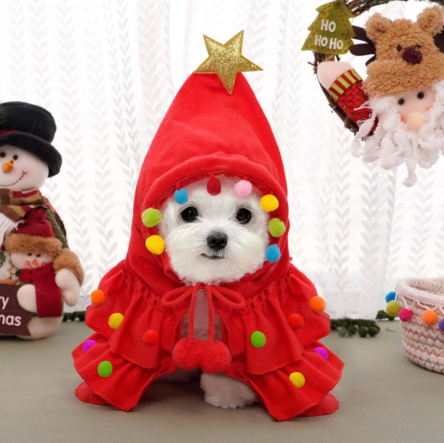 Pet christmas tree outfit