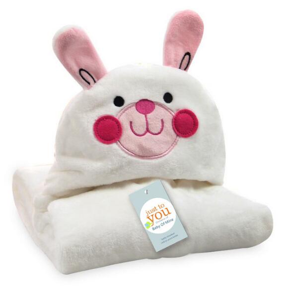 Soft Hooded Animal Baby Bathrobe Towel