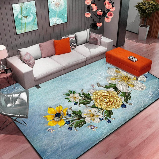 Abstract Flower Art Carpet