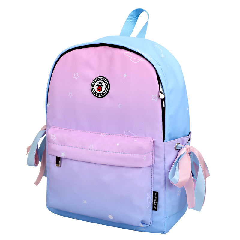 gradient backpack with bow
