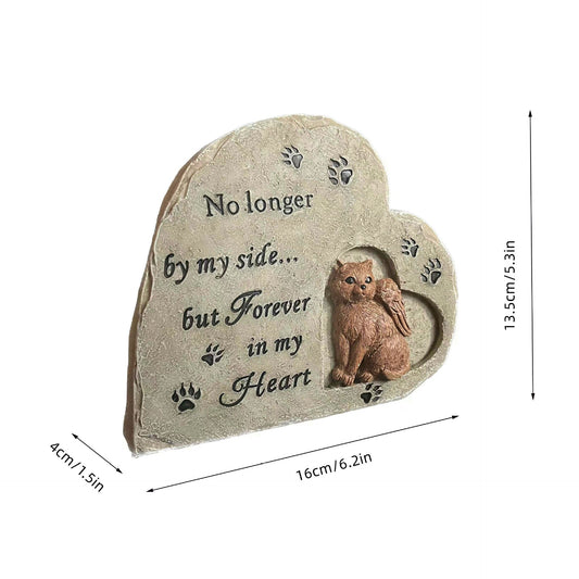 Heart shaped Pet Kitten Monument