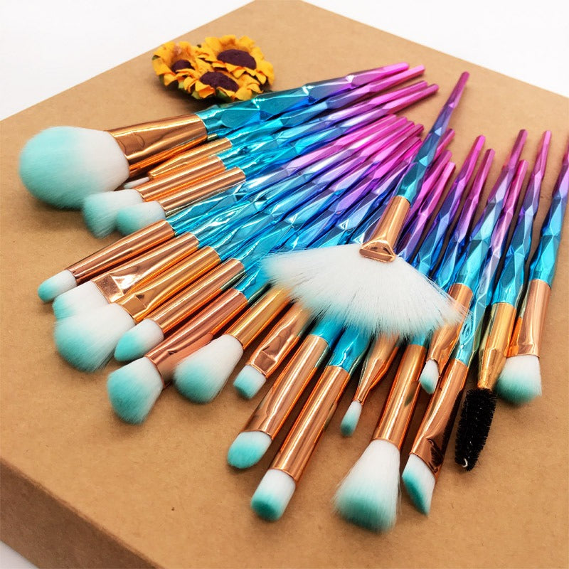 diamond transparent makeup brushes