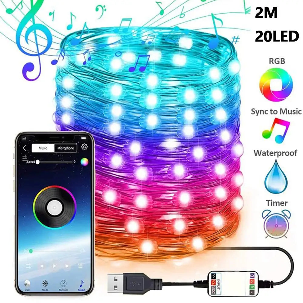 LED String Lights For Christmas Tree with app