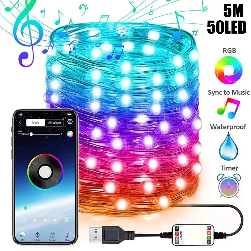 LED String Lights For Christmas Tree with app