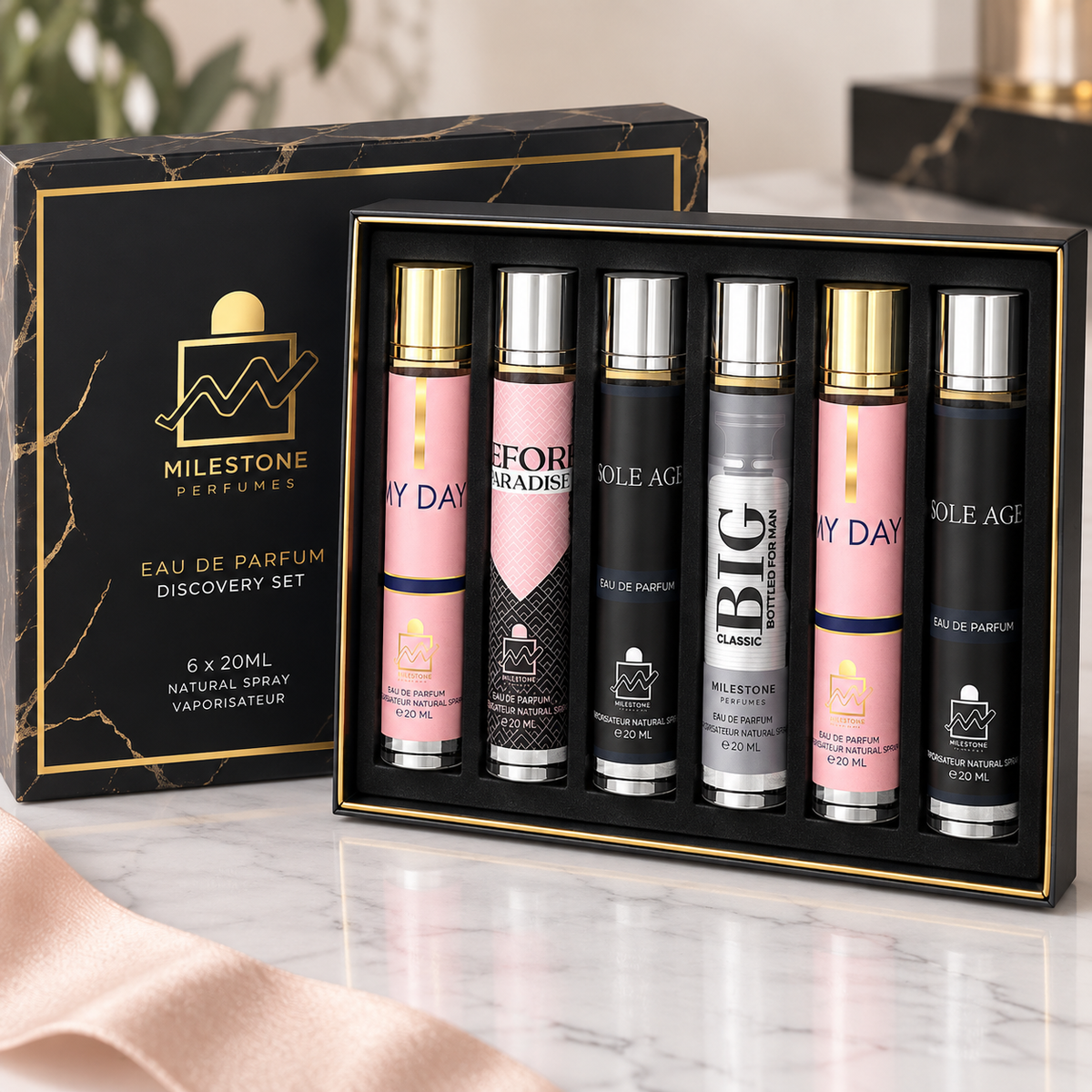 Mixed Perfume & Aftershave Sample Box – 6 x 20ml Fragrances