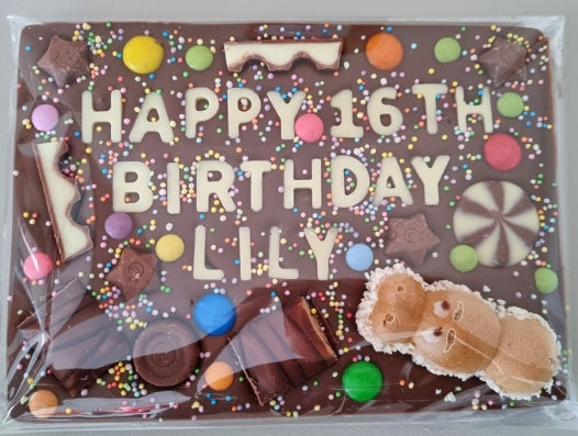 Extra large personalised chocolate slab