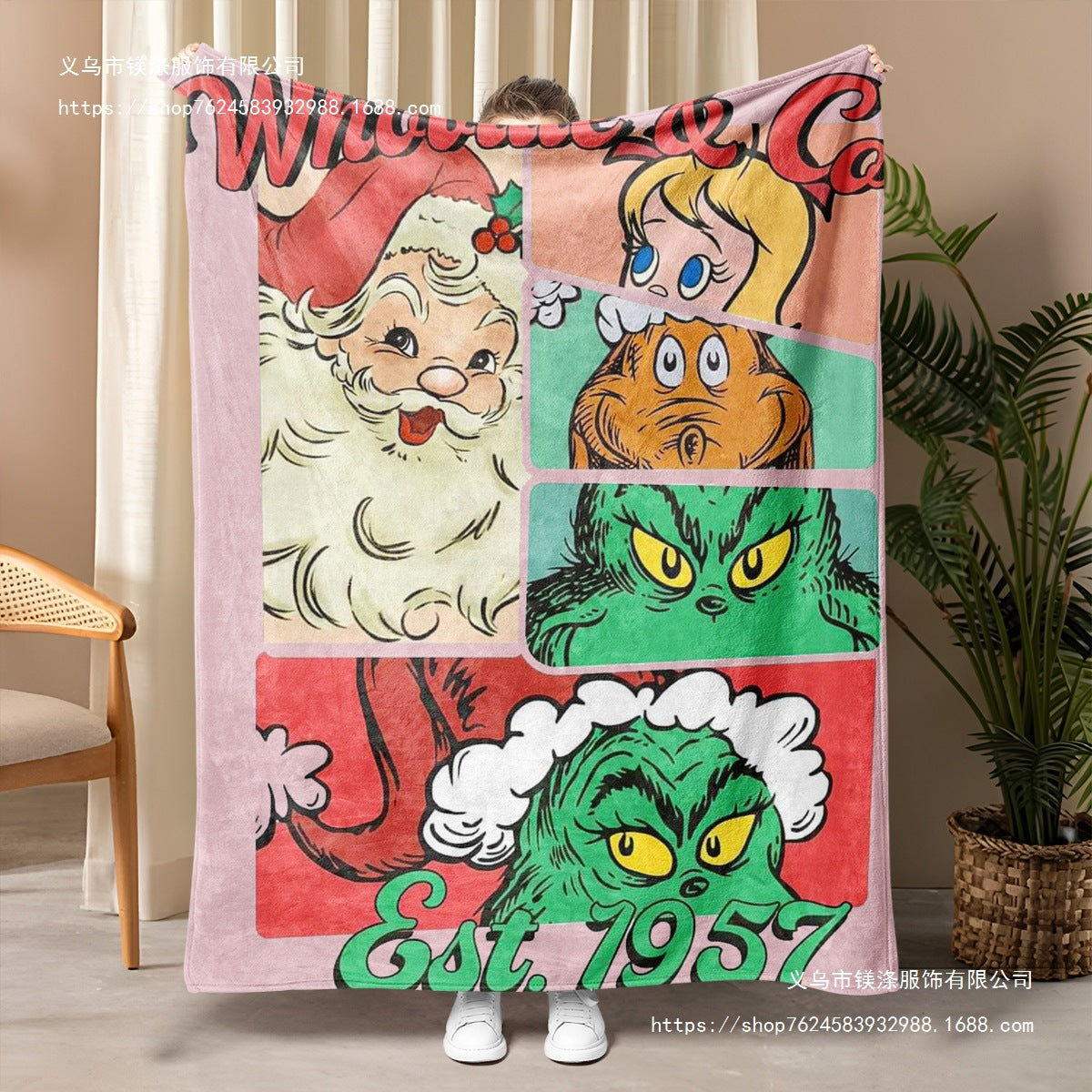 Grinch blanket