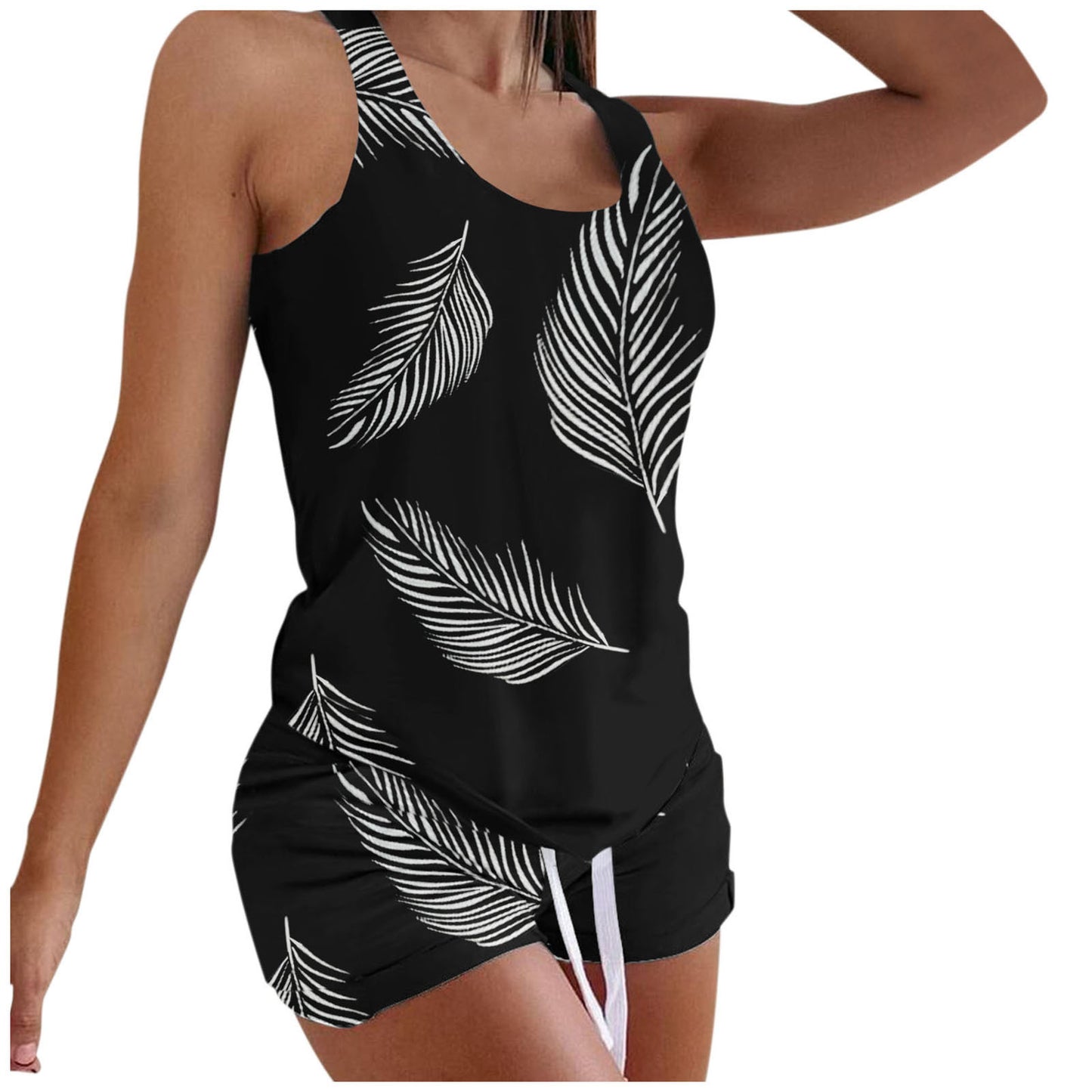 T-Shirt Vest Shorts 2-Piece Suit