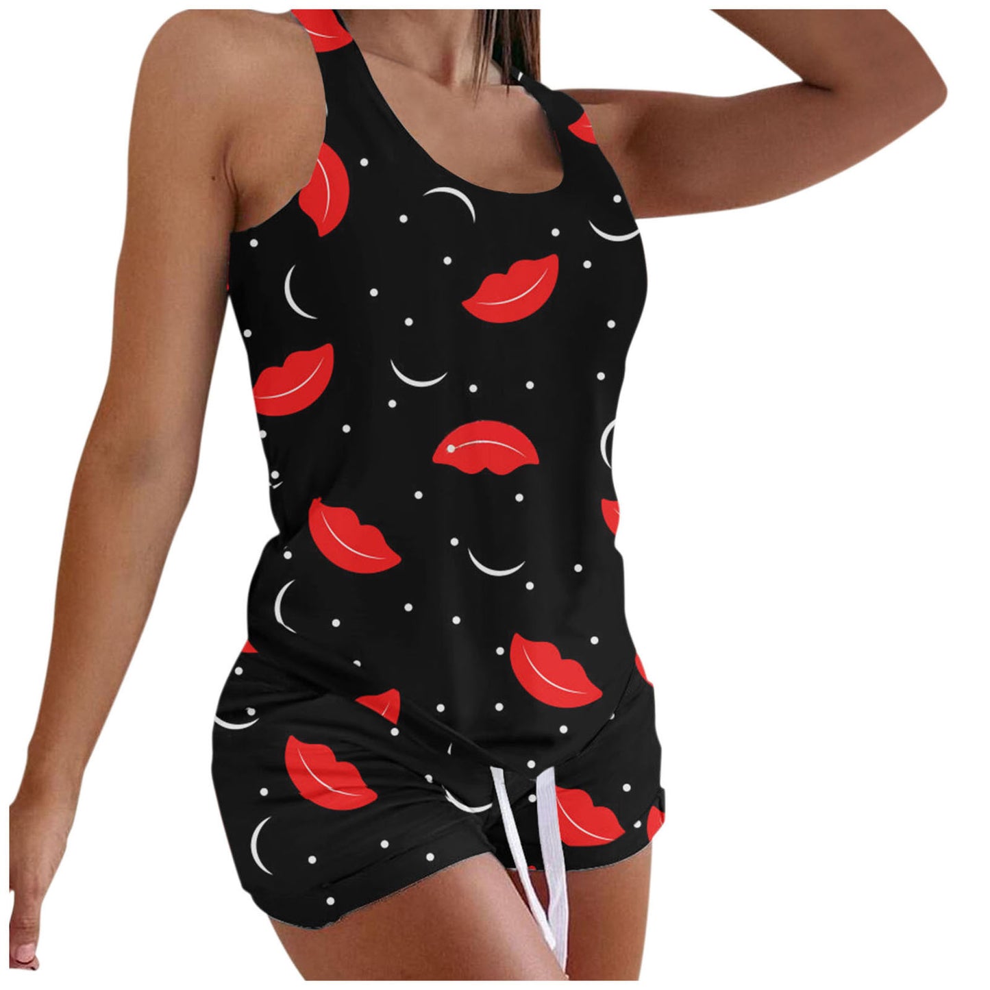 T-Shirt Vest Shorts 2-Piece Suit