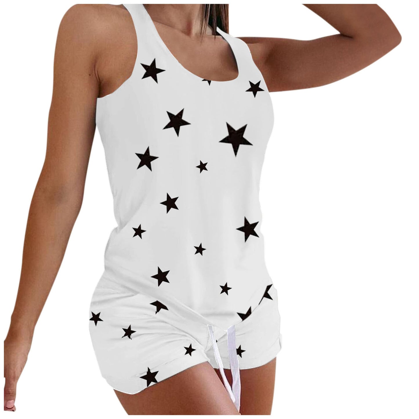 T-Shirt Vest Shorts 2-Piece Suit
