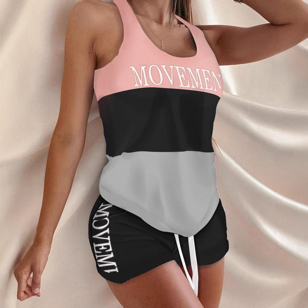 T-Shirt Vest Shorts 2-Piece Suit