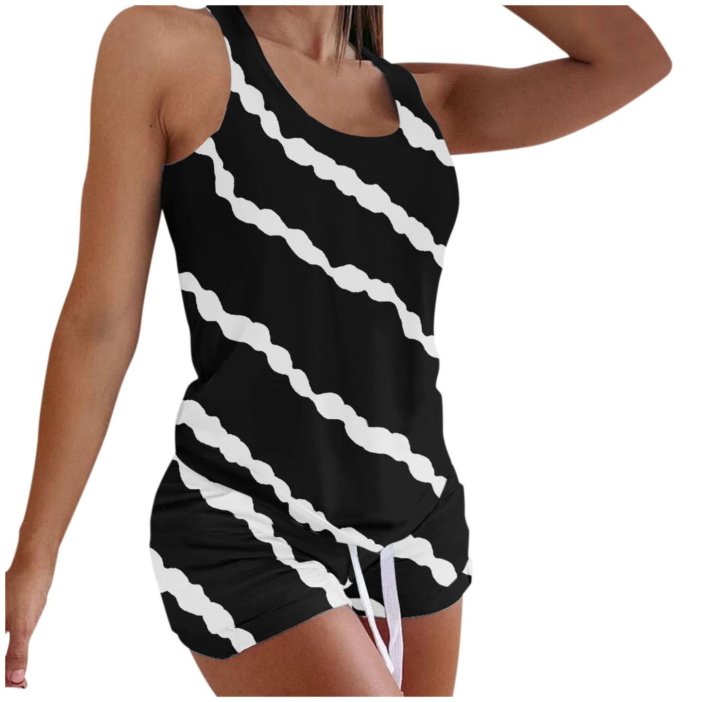 T-Shirt Vest Shorts 2-Piece Suit