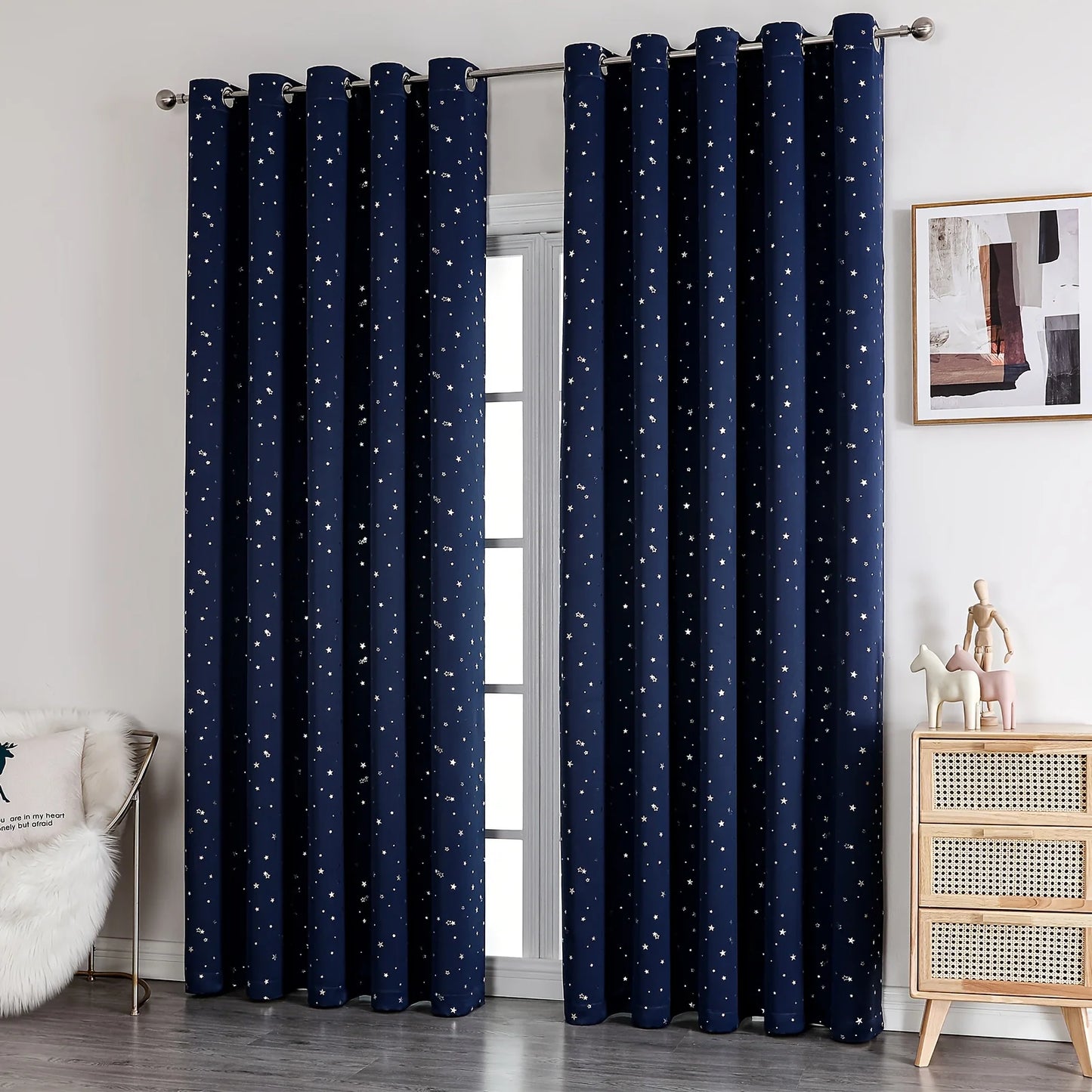Kids Curtains Blackout With Stars