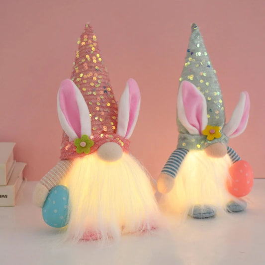 LED Glowing Easter Faceless Gnome