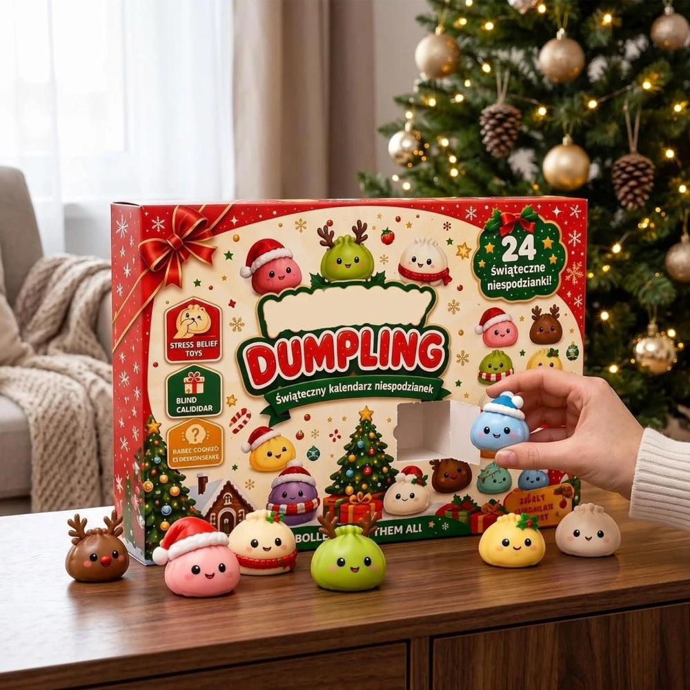 2026 Christmas Squishies Advent Calendar 24 Days Countdown Dumpling Squishy Stress Relief Fidget Mystery Surprise Gift Box Decor