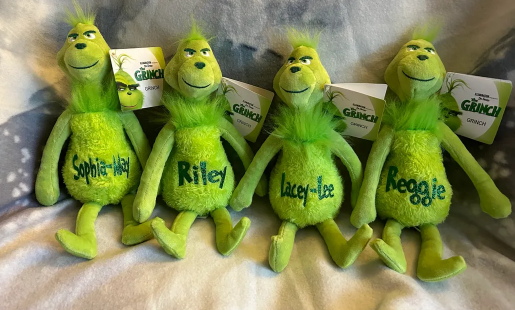Personalised Grinch plush
