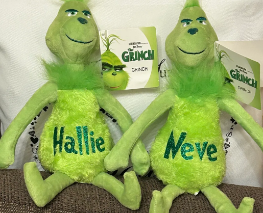 Personalised Grinch plush