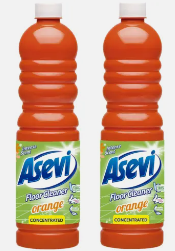Asevi orange floor cleaner 2x 1 litre