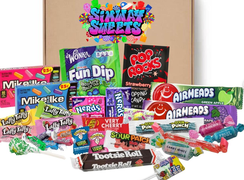 Personalised american candy sweet box
