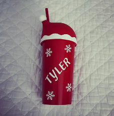 Personalised Santa hat Christmas cup
