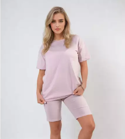 Loose Fit Top and Biker Shorts Co-ord Set