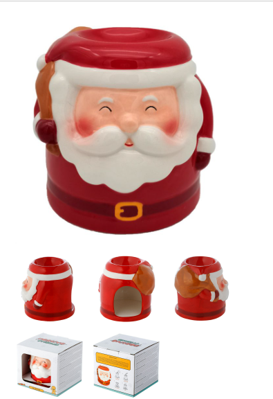 Santa Shaped Christmas Ceramic Oil Burner