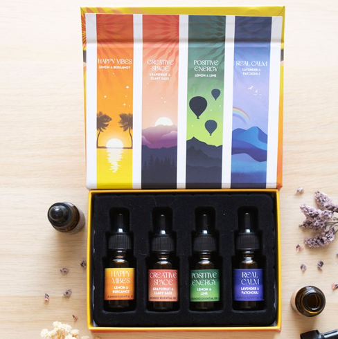 The Happy Collection Blended Essential Oil Set