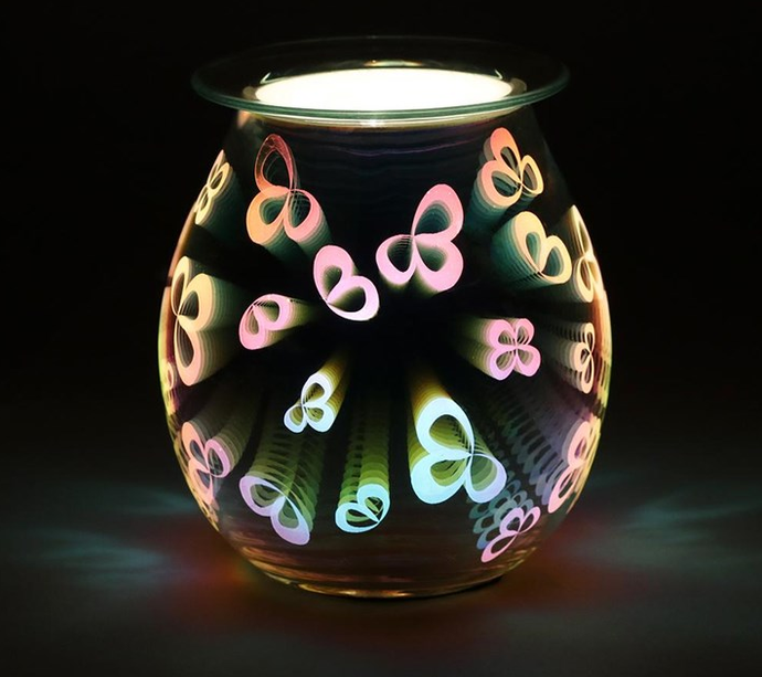 3D Flower Petal Light Up Electric Oil Burner