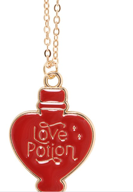 Love Potion Enamel Necklace Card
